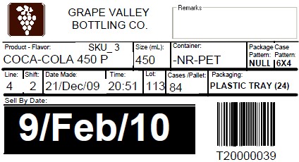 barcode labels for beverages
